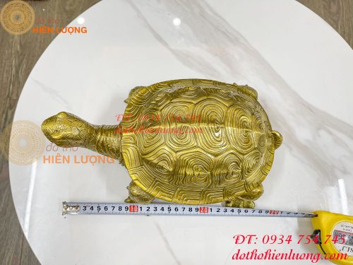 Tượng rùa bằng đồng dài 30cm phong thủy