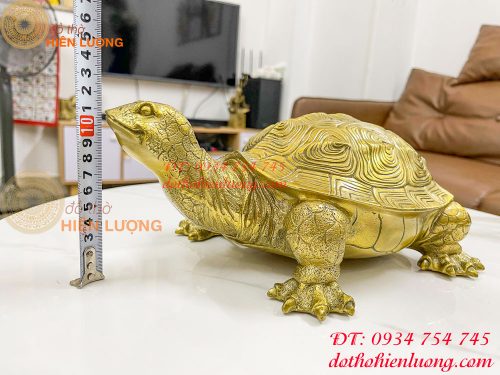 Tượng rùa bằng đồng dài 30cm phong thủy