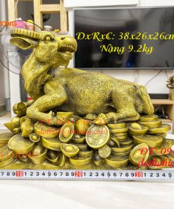 Tượng trâu bệ tiền bằng đồng phong thủy cỡ đại