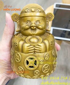 Lư xông trầm ông thần tài bằng đồng phong thủy