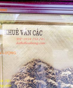 Tranh khuê văn các bằng đồng mài xước