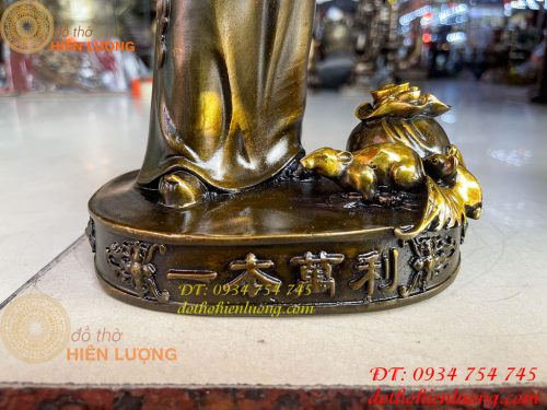 Tượng ông quản gia bằng đồng cao 26cm