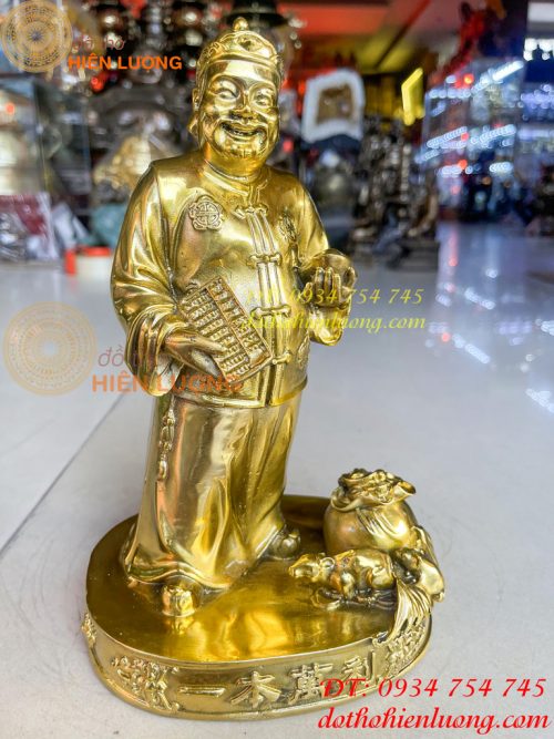 Tượng ông quản gia bằng đồng cao 26cm