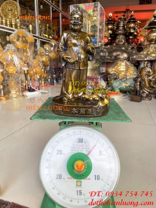 Tượng ông quản gia bằng đồng cao 26cm