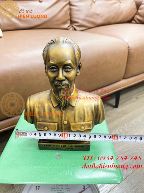 Tượng bán thân bác hồ cao 23cm bằng đồng