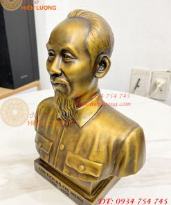 Tượng bán thân bác hồ cao 23cm bằng đồng