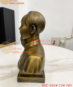 Tượng bán thân bác hồ cao 23cm bằng đồng