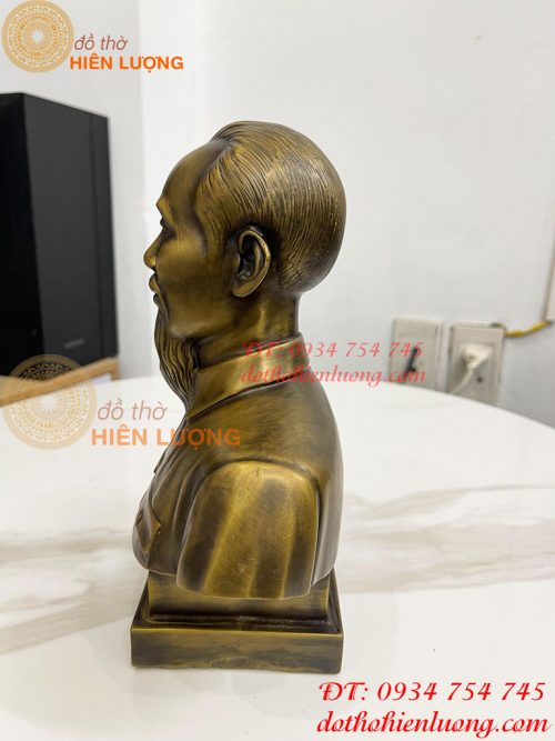 Tượng bán thân bác hồ cao 23cm bằng đồng