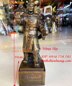 Tượng quan trung bằng đồng cao 30cm