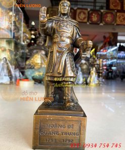 Tượng quan trung bằng đồng cao 30cm