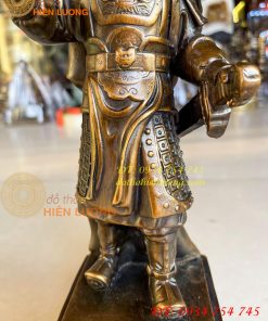 Tượng quan trung bằng đồng cao 30cm