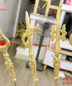 Bộ bát bửu chấp kích cao 40cm bằng đồng