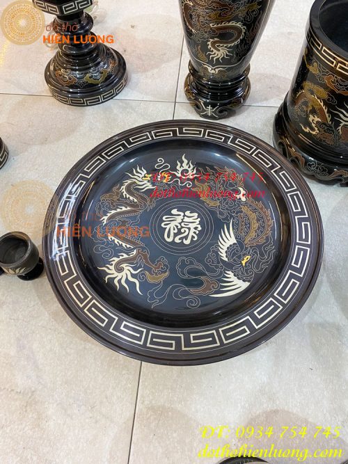 Bộ đỉnh khảm ngũ sắc thờ cúng cực đẹp