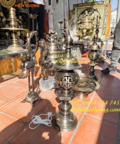 Bộ đỉnh khảm ngũ sắc thờ cúng cực đẹp