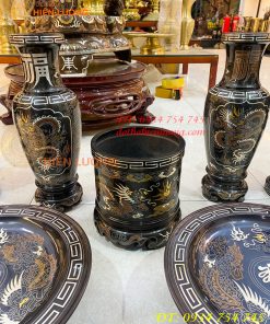 Bộ đỉnh khảm ngũ sắc thờ cúng cực đẹp