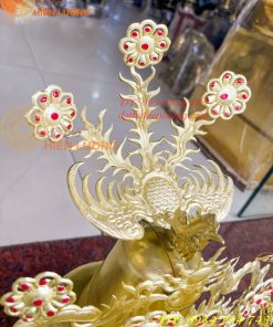 Bộ mũ hia quan bằng đồng cho bà dâng đền, thờ cúng