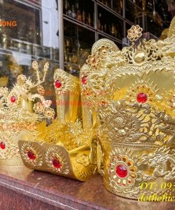 Mũ hài hia quan bằng đồng cho ông bà dâng đền