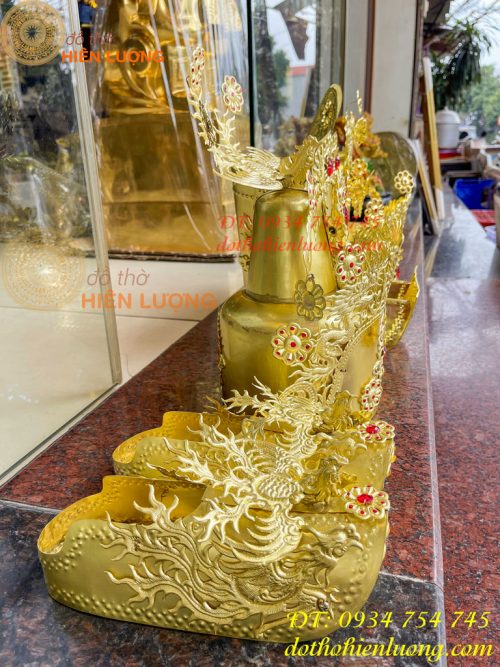 Mũ hài hia quan bằng đồng cho ông bà dâng đền