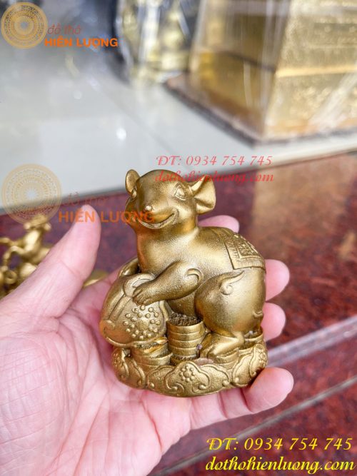 Bộ 12 con giáp bệ tiền cao 10cm bằng đồng phong thủy