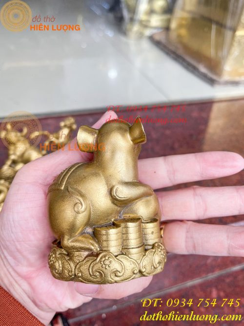Bộ 12 con giáp bệ tiền cao 10cm bằng đồng phong thủy