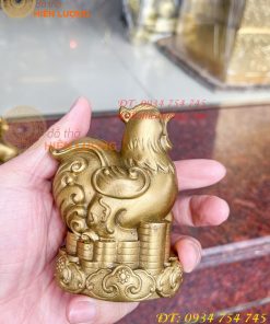 Bộ 12 con giáp bệ tiền cao 10cm bằng đồng phong thủy