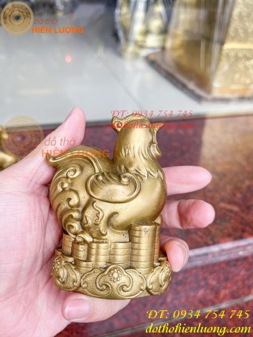 Bộ 12 con giáp bệ tiền cao 10cm bằng đồng phong thủy