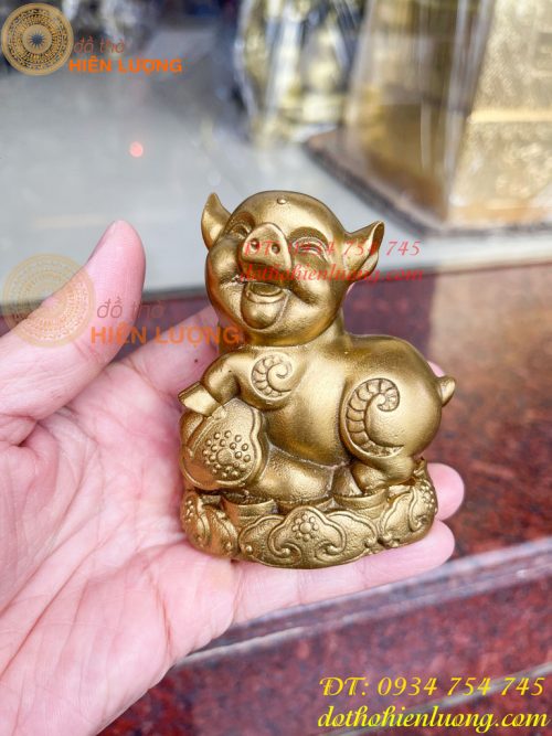 Bộ 12 con giáp bệ tiền cao 10cm bằng đồng phong thủy