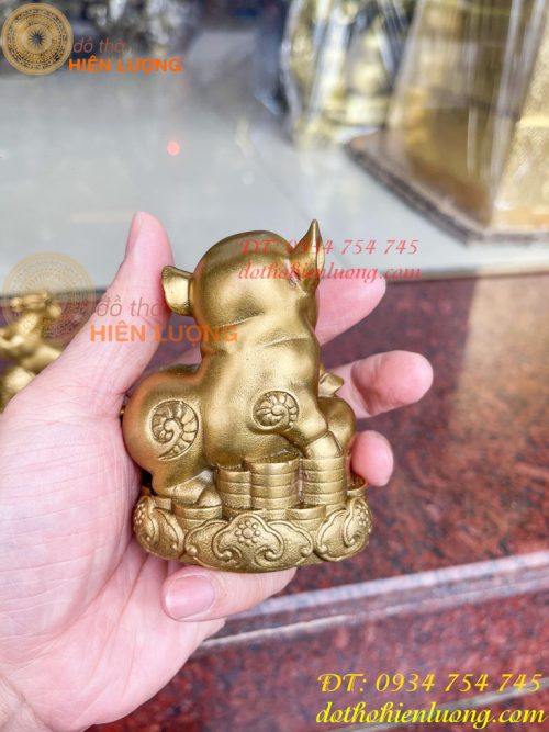 Bộ 12 con giáp bệ tiền cao 10cm bằng đồng phong thủy