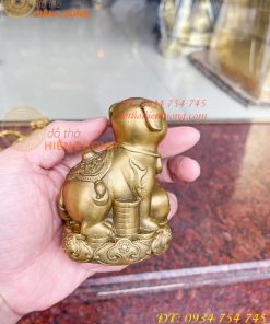 Bộ 12 con giáp bệ tiền cao 10cm bằng đồng phong thủy