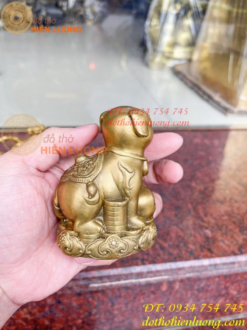 Bộ 12 con giáp bệ tiền cao 10cm bằng đồng phong thủy
