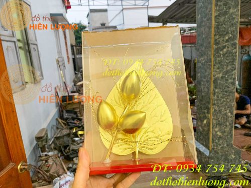 Bộ trầu cau dâng lễ bằng đồng làm thủ công