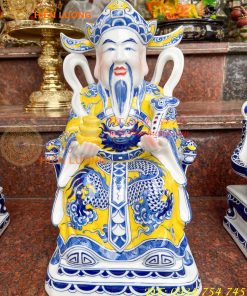 Bộ tài địa thần tiền bằng sứ bát tràng cao cấp