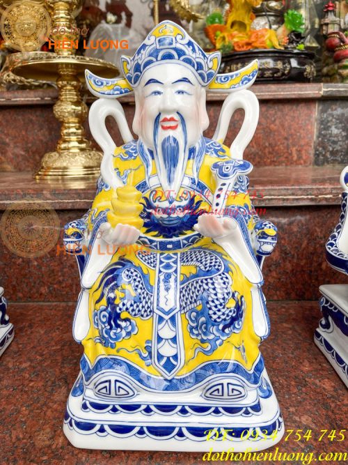 Bộ tài địa thần tiền bằng sứ bát tràng cao cấp