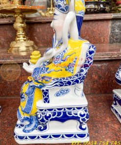 Bộ tài địa thần tiền bằng sứ bát tràng cao cấp