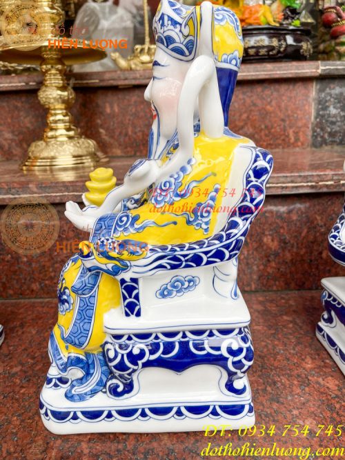 Bộ tài địa thần tiền bằng sứ bát tràng cao cấp