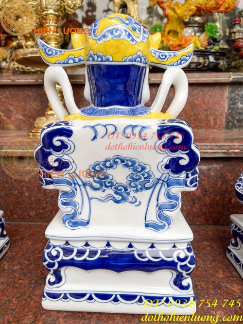 Bộ tài địa thần tiền bằng sứ bát tràng cao cấp
