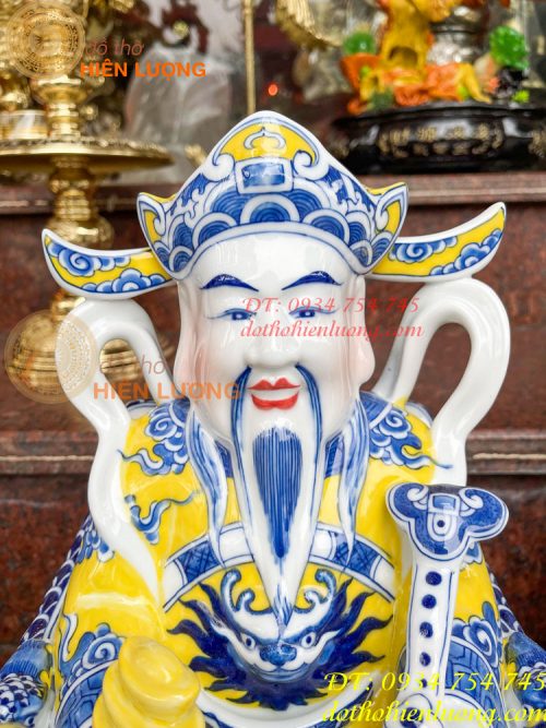 Bộ tài địa thần tiền bằng sứ bát tràng cao cấp