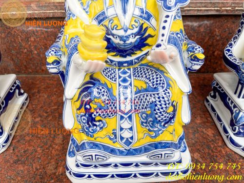Bộ tài địa thần tiền bằng sứ bát tràng cao cấp