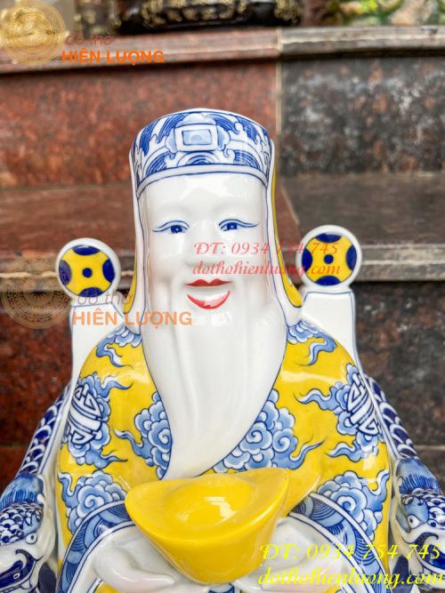 Bộ tài địa thần tiền bằng sứ bát tràng cao cấp