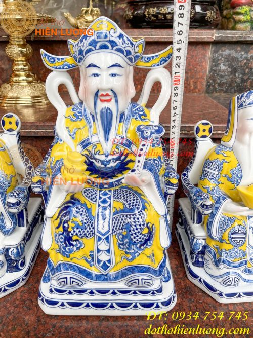 Bộ tài địa thần tiền bằng sứ bát tràng cao cấp