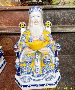 Bộ tài địa thần tiền bằng sứ bát tràng cao cấp