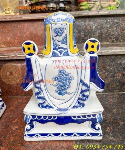 Bộ tài địa thần tiền bằng sứ bát tràng cao cấp