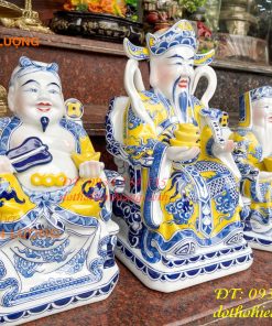 Bộ tài địa thần tiền bằng sứ bát tràng cao cấp