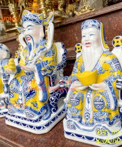 Bộ tài địa thần tiền bằng sứ bát tràng cao cấp