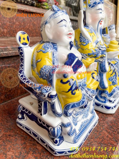 Bộ tài địa thần tiền bằng sứ bát tràng cao cấp