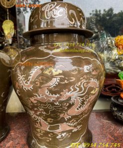 Đôi chóe khảm tam khí cao 50cm thờ cúng