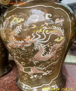 Đôi chóe khảm tam khí cao 50cm thờ cúng