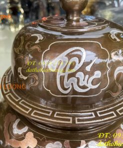 Đôi chóe khảm tam khí cao 50cm thờ cúng