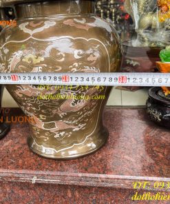 Đôi chóe khảm tam khí cao 50cm thờ cúng