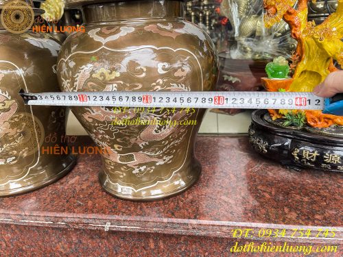 Đôi chóe khảm tam khí cao 50cm thờ cúng